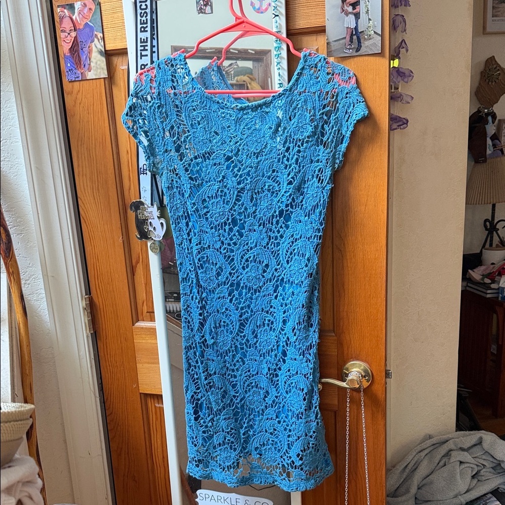 Lauren Conrad Crochet Lace Cap-Sleeve Dress